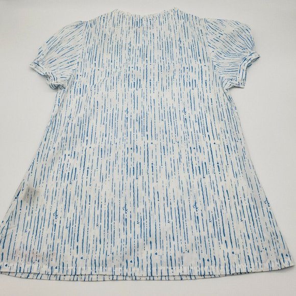 Calvin Klein Jeans Girls Short Puff Sleeve Ruffle Tunic Blouse Size 12 - Picture 8 of 9